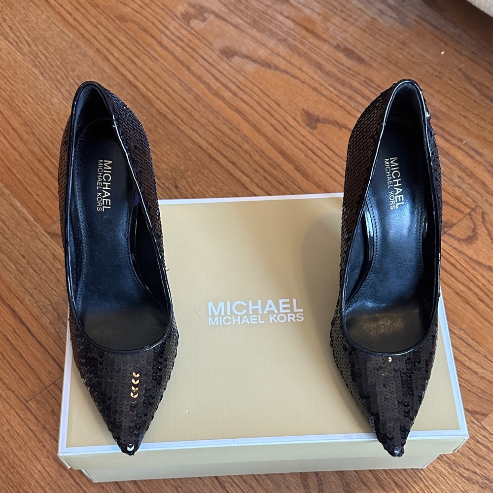 Michael Kors Black Sequin Heels